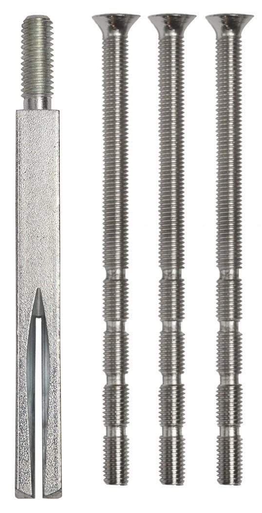 SCHNEGEL Wechselstift 4-KT.8 Stahl verzinkt/vernickelt M6 – Fixwechselstift für Wechselbeschläge