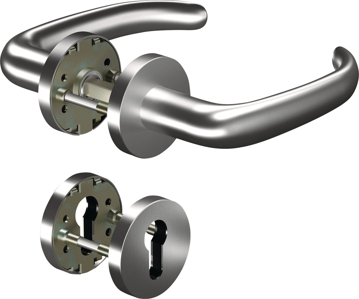 OGRO Feuerschutzgarnitur CORE+8999/6501/6612 Aluminium für Türstärke 38-63 mm PZ rund DIN L/R