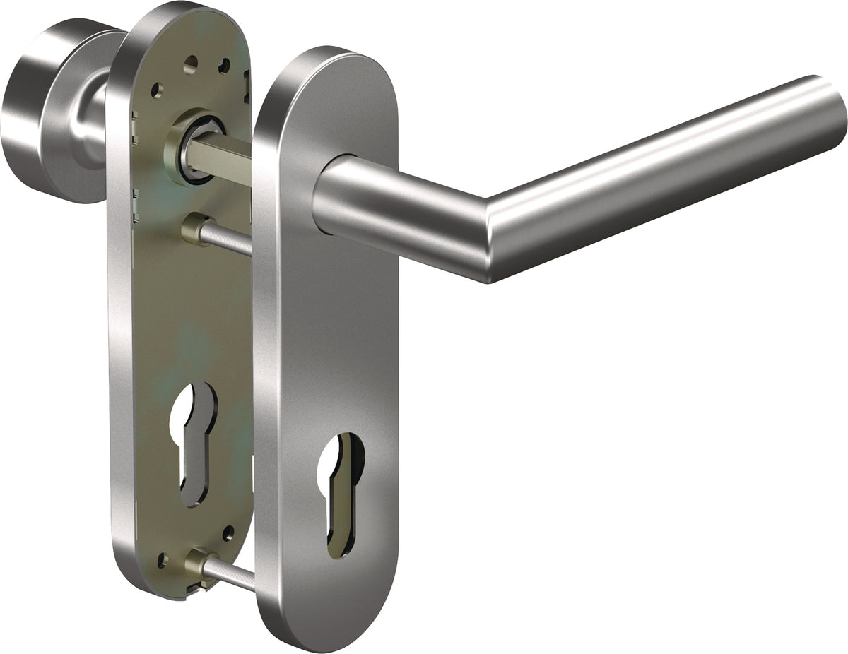 OGRO Feuerschutzgarnitur CORE+8906/7051K Aluminium silberfarben für Türstärke 38-63 mm