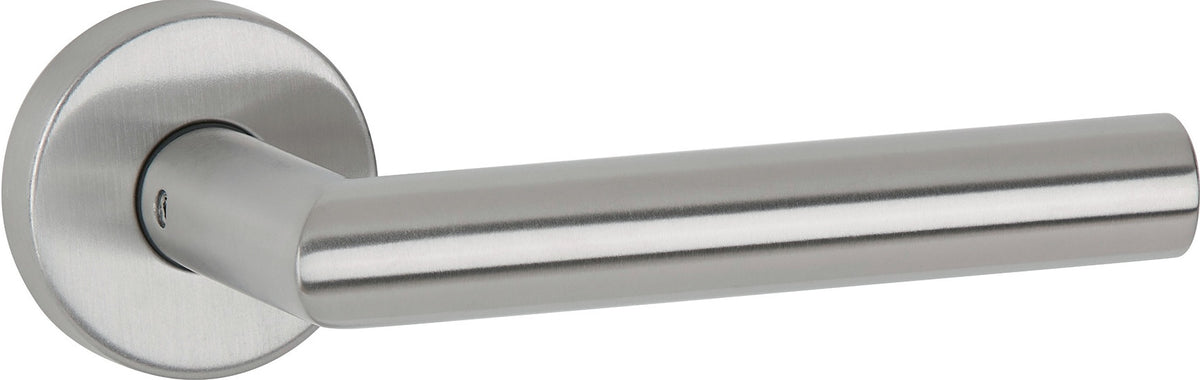APTEC Drückergarnitur Basic 02 Edelstahl matt – Rosetten-Drückergarnitur DIN L/R für Türstärke 38-45 mm