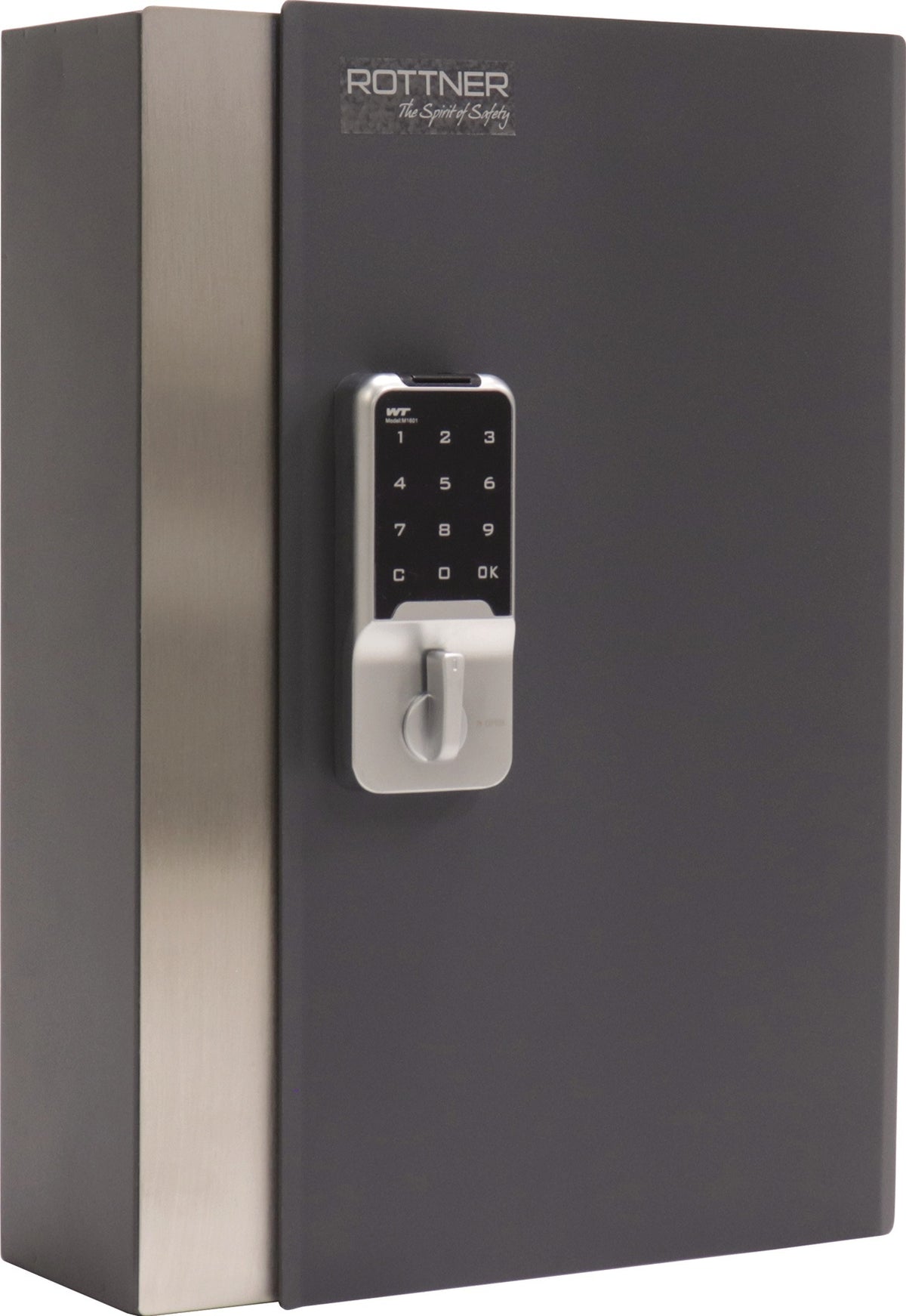 ROTTNER Schlüsselschrank Key Home 24 – Stahl, Elektronikschloss, 24 Haken, 385x265x60 mm