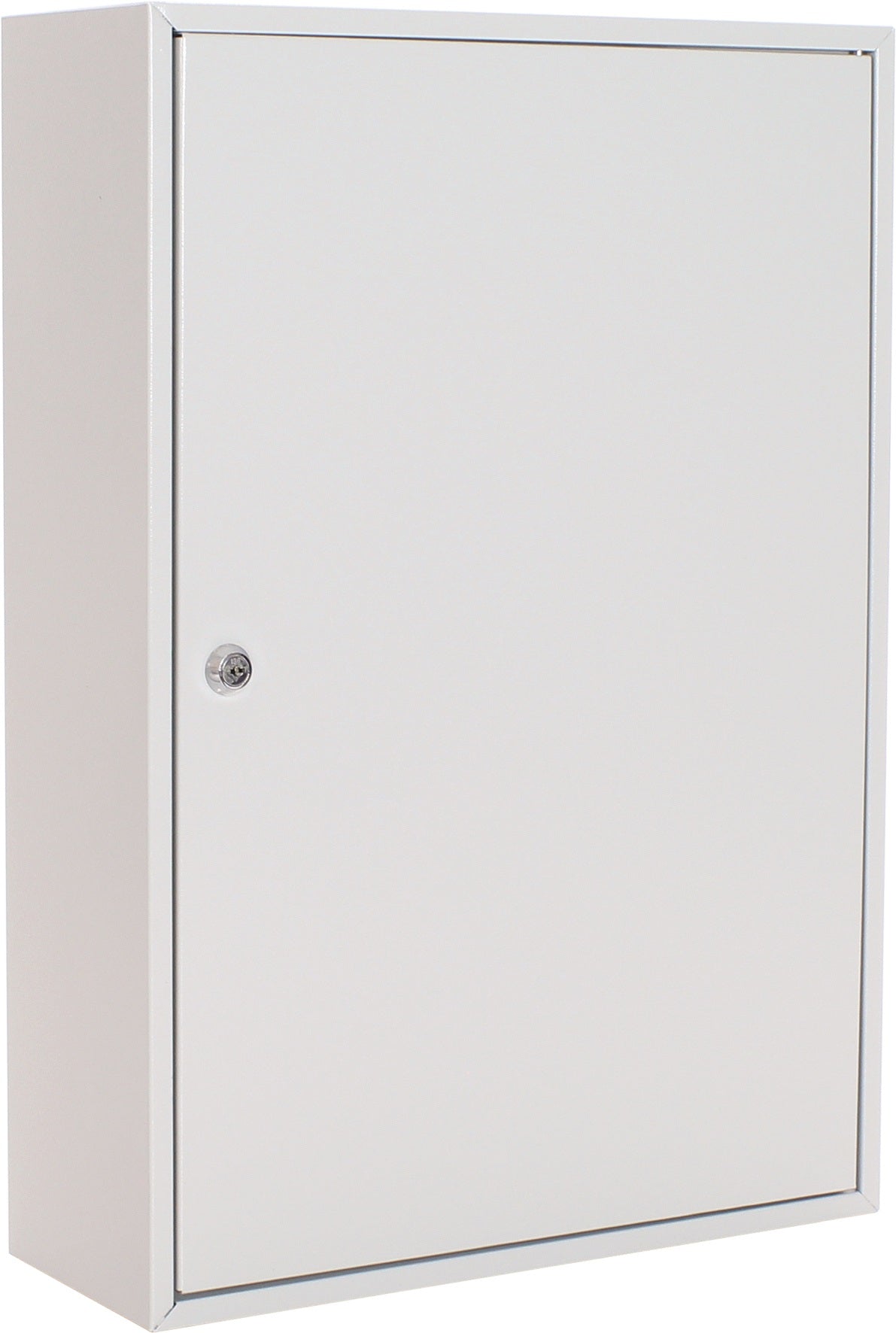 ROTTNER Schlüsselschrank S 50, 1-türig, Zylinderschloss, 50 Haken, lichtgrau, Stahlblech