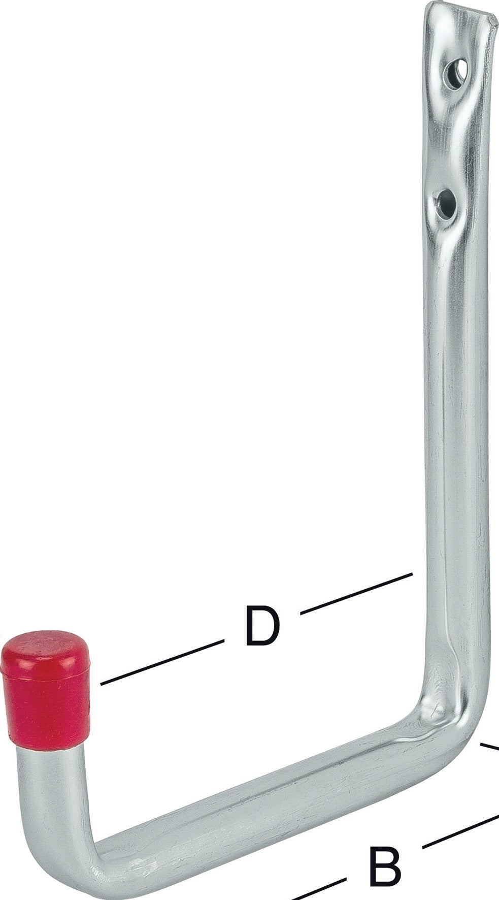 VORMANN Wandhaken U-Form 82 mm Ausladung, Stahl verzinkt, ohne Gummierung – Universalhaken
