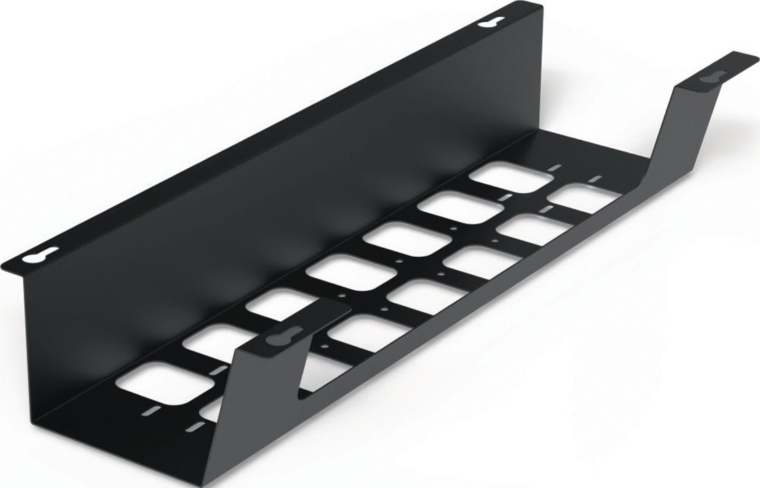 BMB Kabelwanne BOXIT V – Metall, schwarz, 310 x 120 mm, Höhe 90 mm