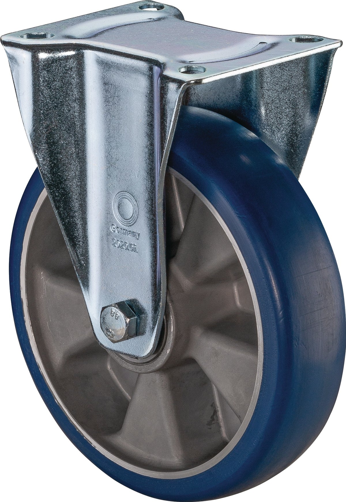 BS ROLLEN Bockrolle 80 mm Polyurethan, 170 kg Tragfähigkeit, Anschraubplatte