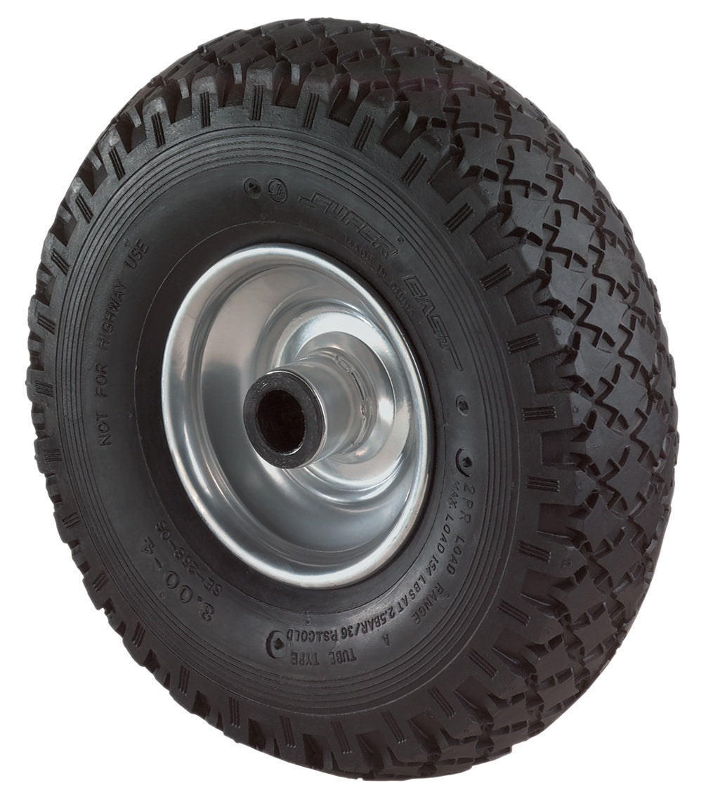 BS ROLLEN Luftrad 200 mm Ersatzrad mit Rillenprofil und Rollenlager, 80 kg Tragfähigkeit