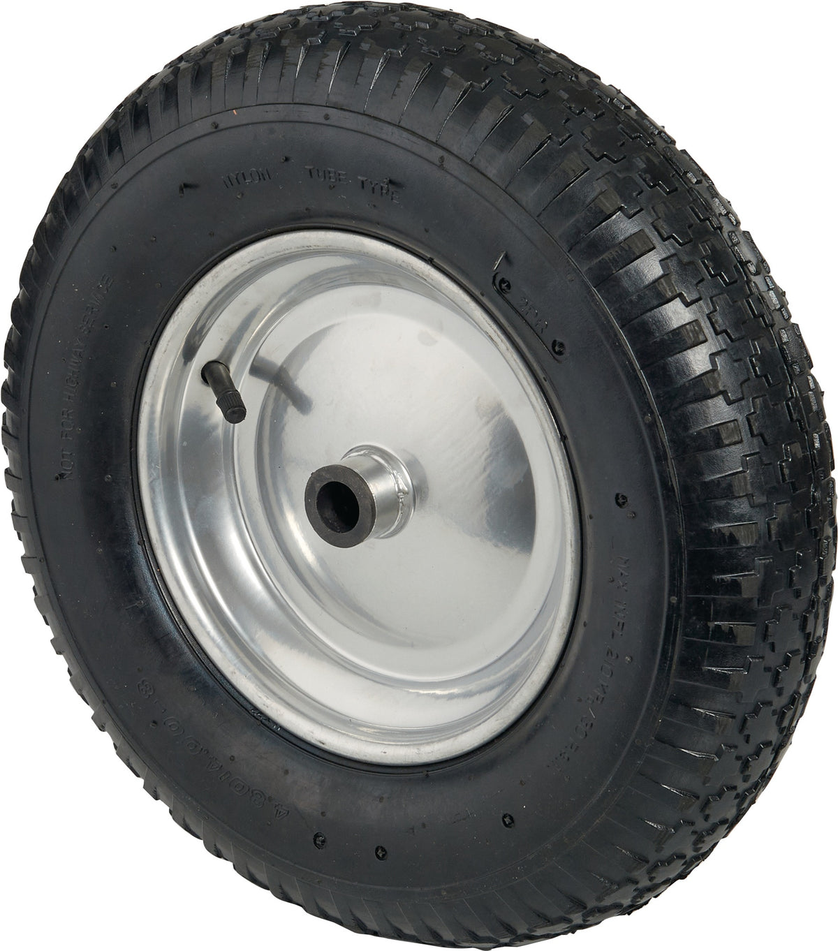 BS ROLLEN Luftrad 200 mm Ersatzrad mit Rillenprofil und Rollenlager, 80 kg Tragfähigkeit