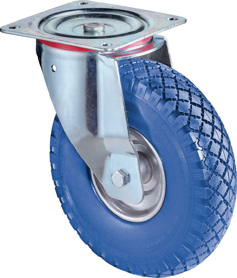 BS ROLLEN Lenkrolle Ø200 mm, 75 kg Tragkraft, Polyurethanrad mit Anschraubplatte