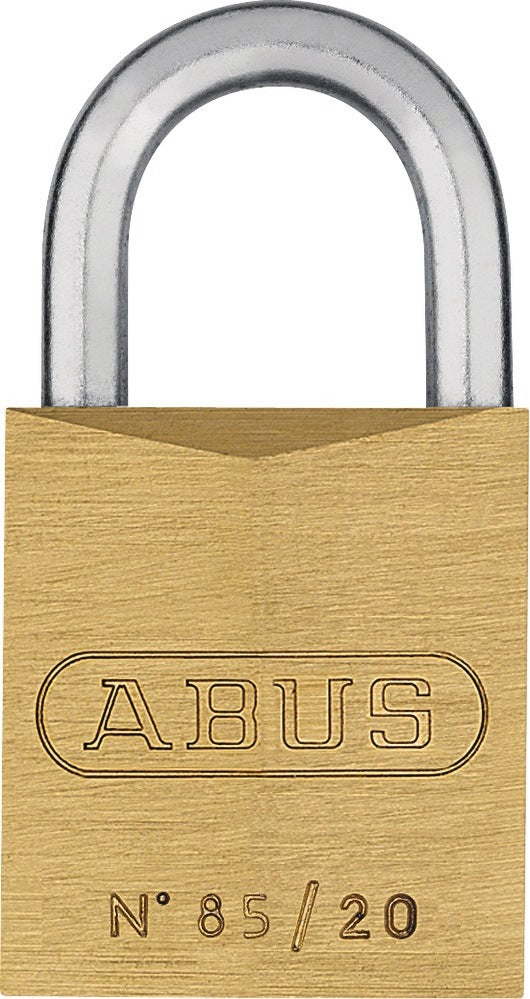 ABUS Zylindervorhangschloss 85/50HB80 – Messing, hoher Bügel, verschließend, 50 mm