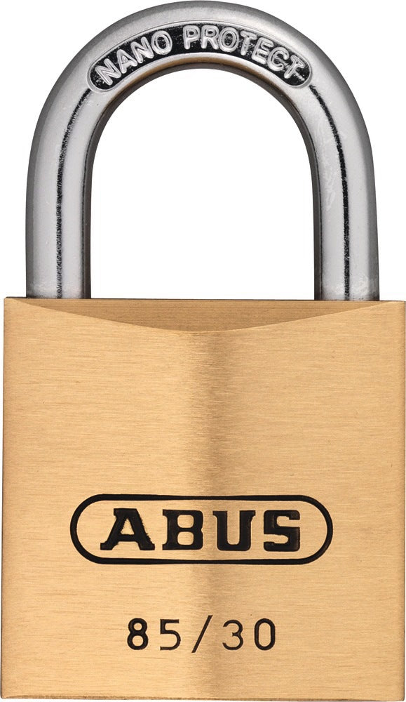 ABUS Zylindervorhangschloss 85/50HB80 – Messing, hoher Bügel, verschließend, 50 mm