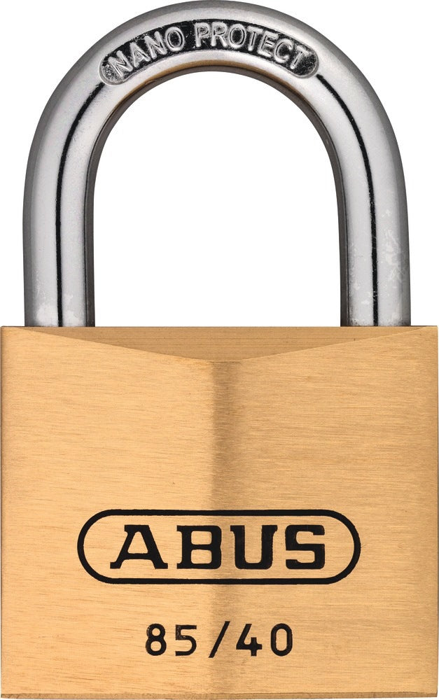 ABUS Zylindervorhangschloss 85/50HB80 – Messing, hoher Bügel, verschließend, 50 mm