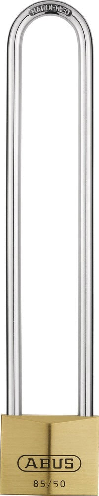 ABUS Zylindervorhangschloss 85/50HB80 – Messing, hoher Bügel, verschließend, 50 mm