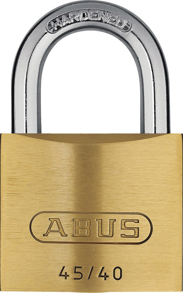 ABUS Zylindervorhangschloss 45/30 – Messing, verschiedenschließend, parazentrisches Schlüsselprofil