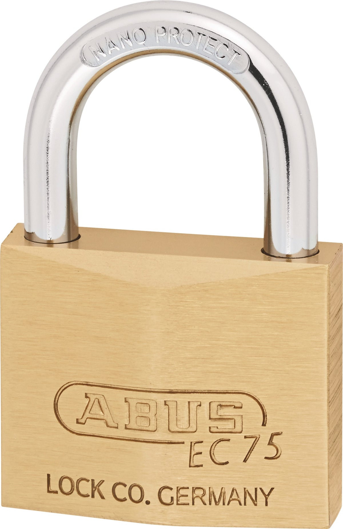 ABUS Zylindervorhangschloss 75/30 VS – Messing, gehärteter Stahlbügel, NANO PROTECT™