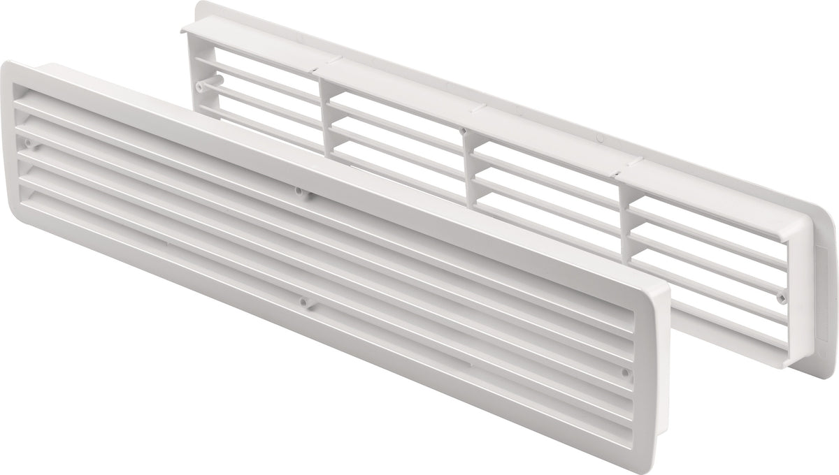 HOJU Badezimmerlüftung 9020 W – Kunststoff, 457 x 92 mm, abgerundete Ecken, weiß
