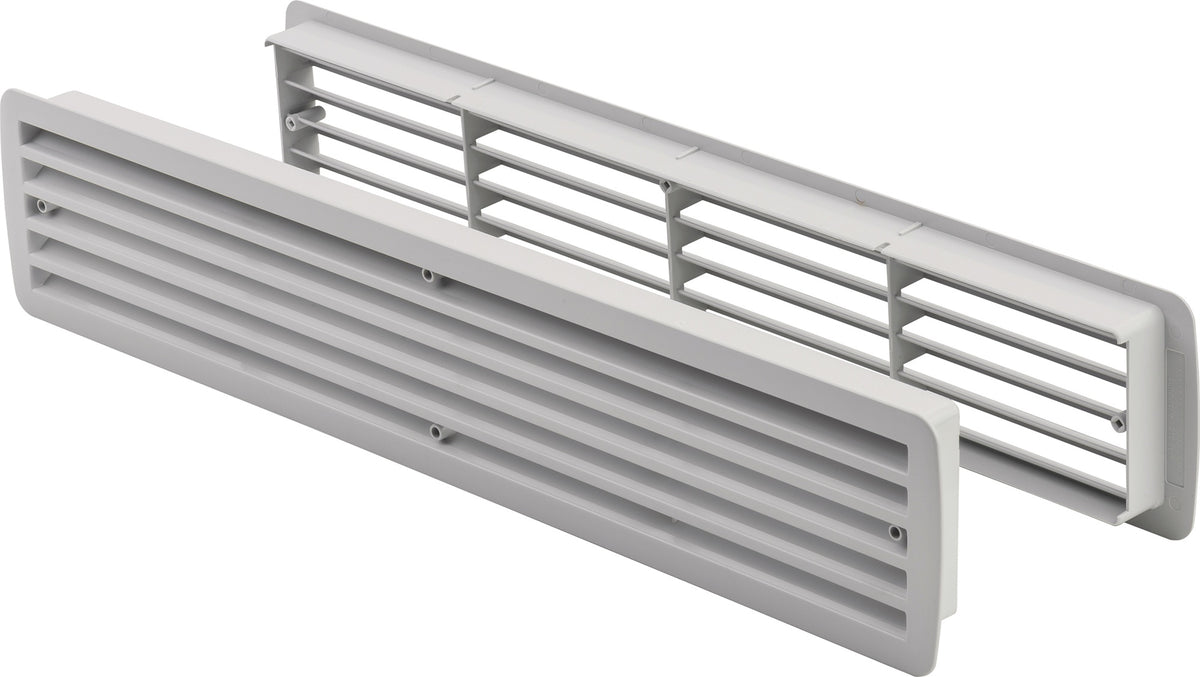 HOJU Badezimmerlüftung 9020 W – Kunststoff, 457 x 92 mm, abgerundete Ecken, weiß