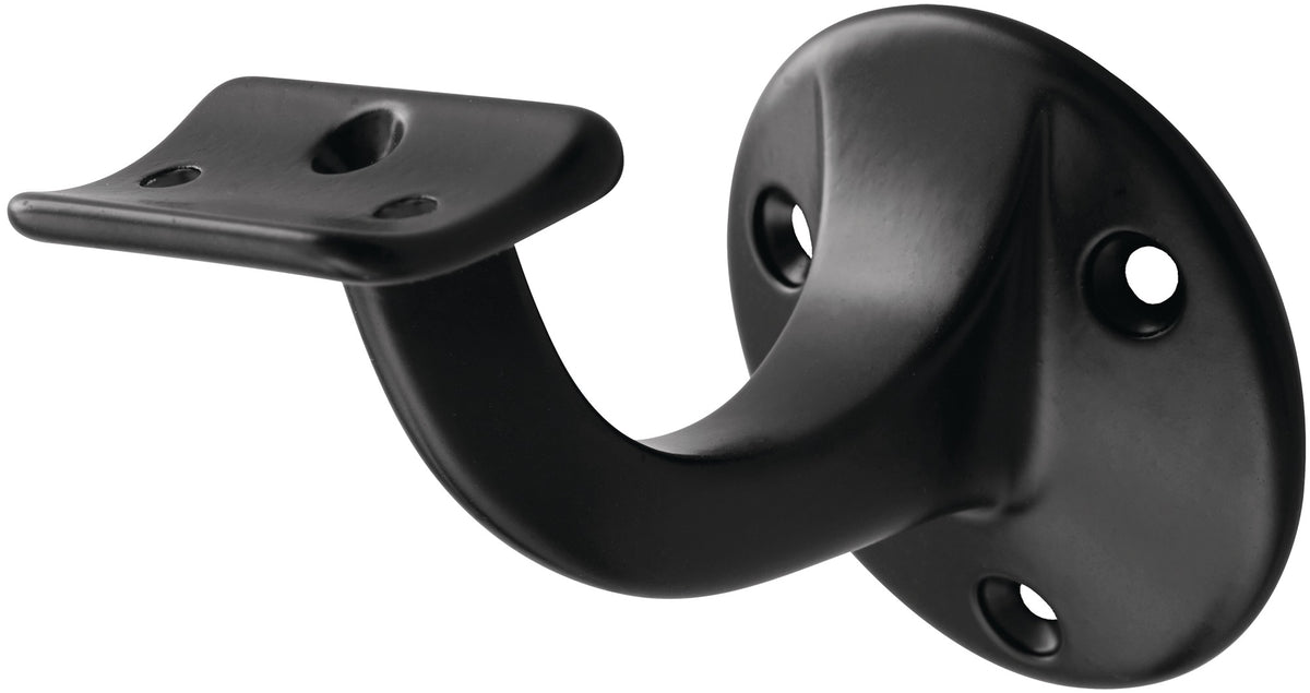 HERMETA Handlaufträger 3500 – Aluminium silber eloxiert, Wandplatte 56 mm, gewölbte Auflage