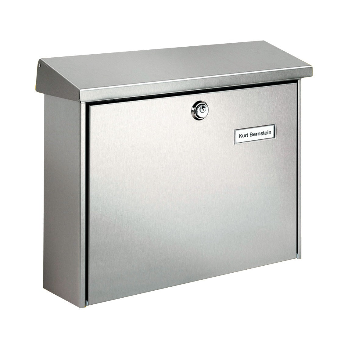 BURG-WÄCHTER Briefkasten Amrum 3867 Ni Edelstahl DIN C4 mit Regendach und Briefhalter