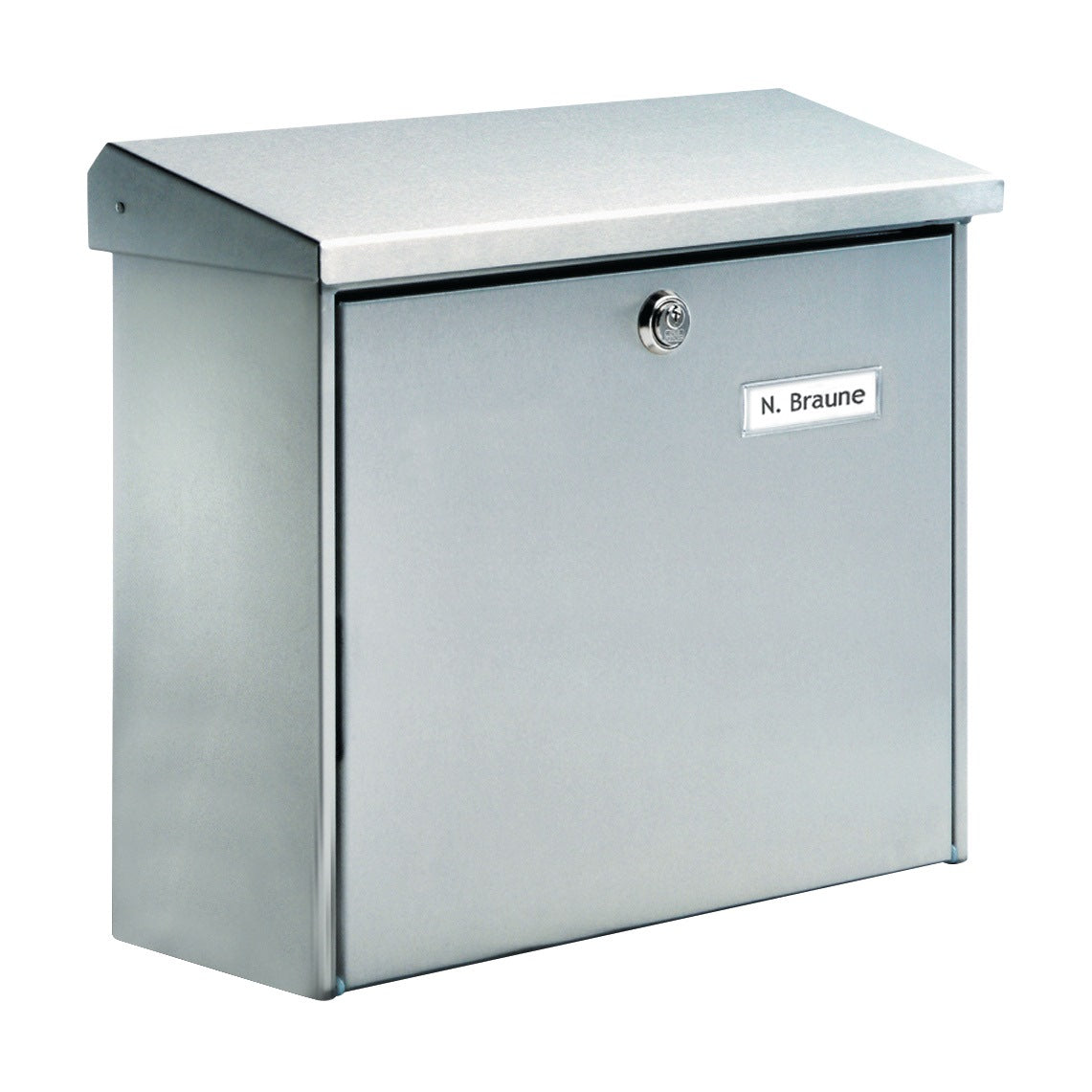 BURG-WÄCHTER Briefkasten Comfort 3913 Ni – Edelstahl, DIN C4, Innenbeleuchtung