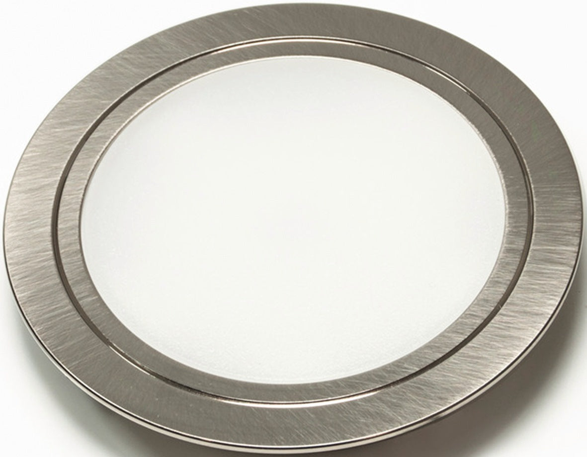 L&S Einbauleuchte Chip Emotion 12 V 4 W Einlass-Ø 68 mm Edelstahloptik – flacher LED-Spot, IP20, 110°