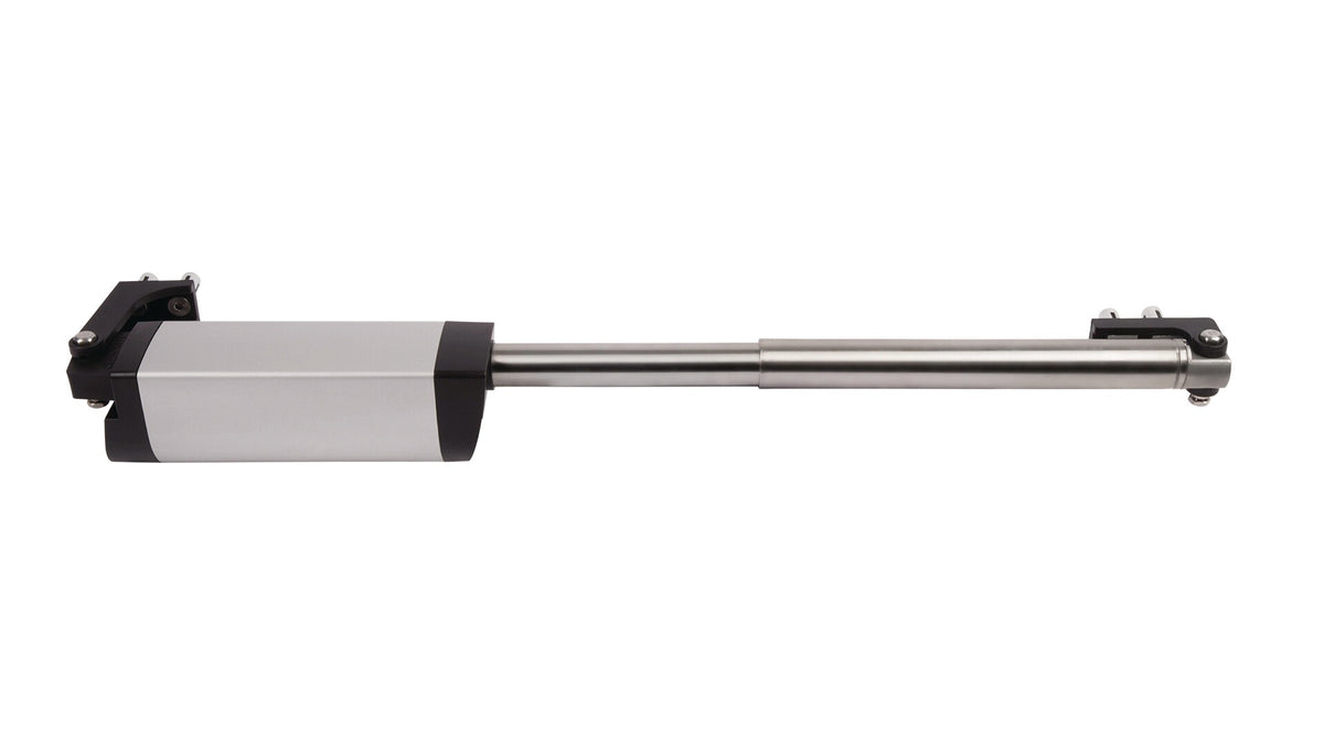 LOCINOX Torschließer SAMSON-2 aus eloxiertem Aluminium, 150° Öffnungswinkel, bis 2 m Torbreite