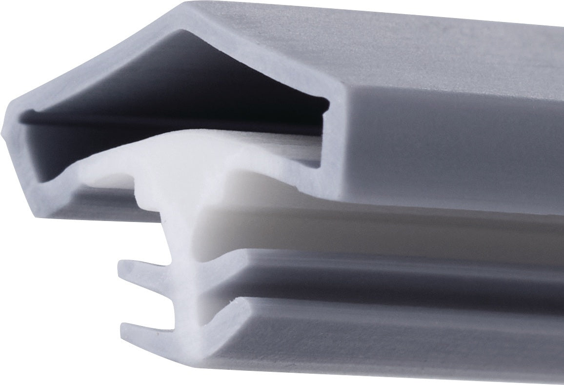 GFA Zimmertürdichtung ADTP-401-2K Nut 4 mm Falz 12 mm grau 2-Komponenten-Profil 5 m