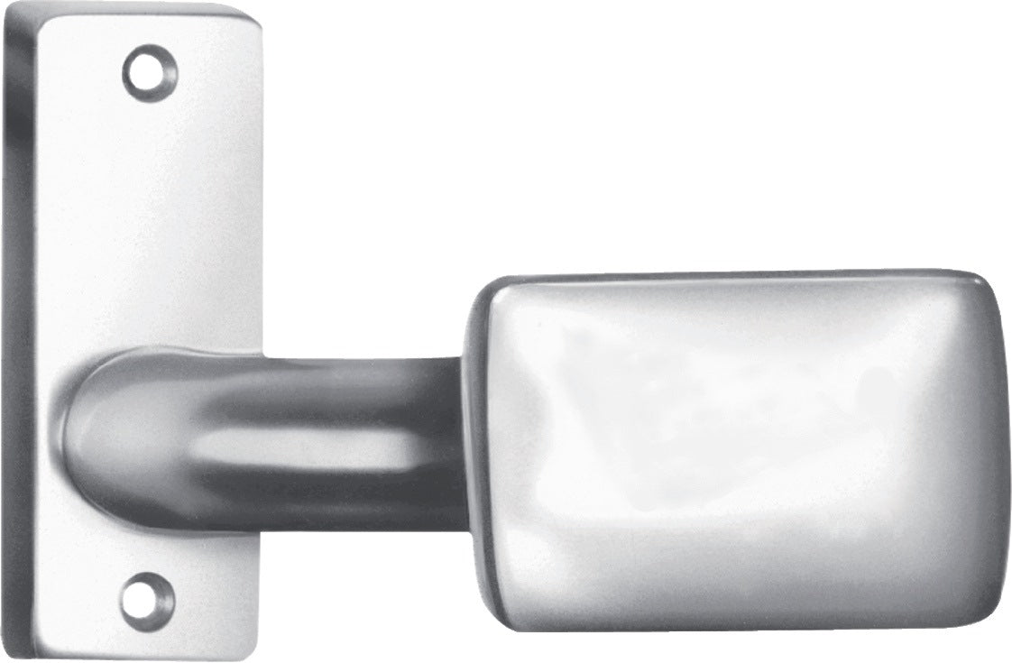 AMF Türknopf 485 gekröpft, silberfarbig, Vierkant 8 mm, kantige Form, inkl. Schrauben