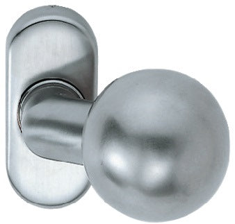 FSB Profiltürknopf 07 0846 Aluminium naturfarbig, Kugel-Knopf 50 mm, fest/drehbar, verdeckte Verschraubung
