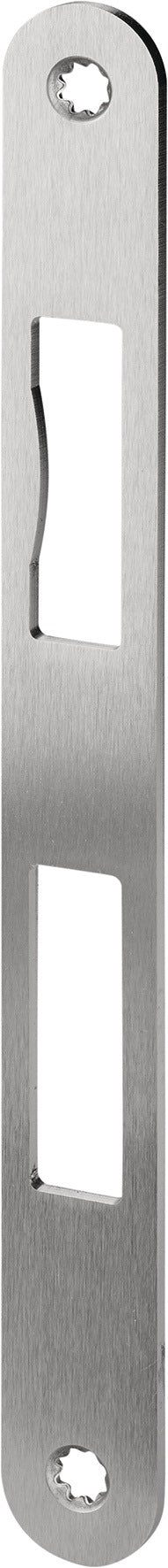 BKS Schließblech B 9000 Edelstahl 24 x 235 mm abgerundet DIN links
