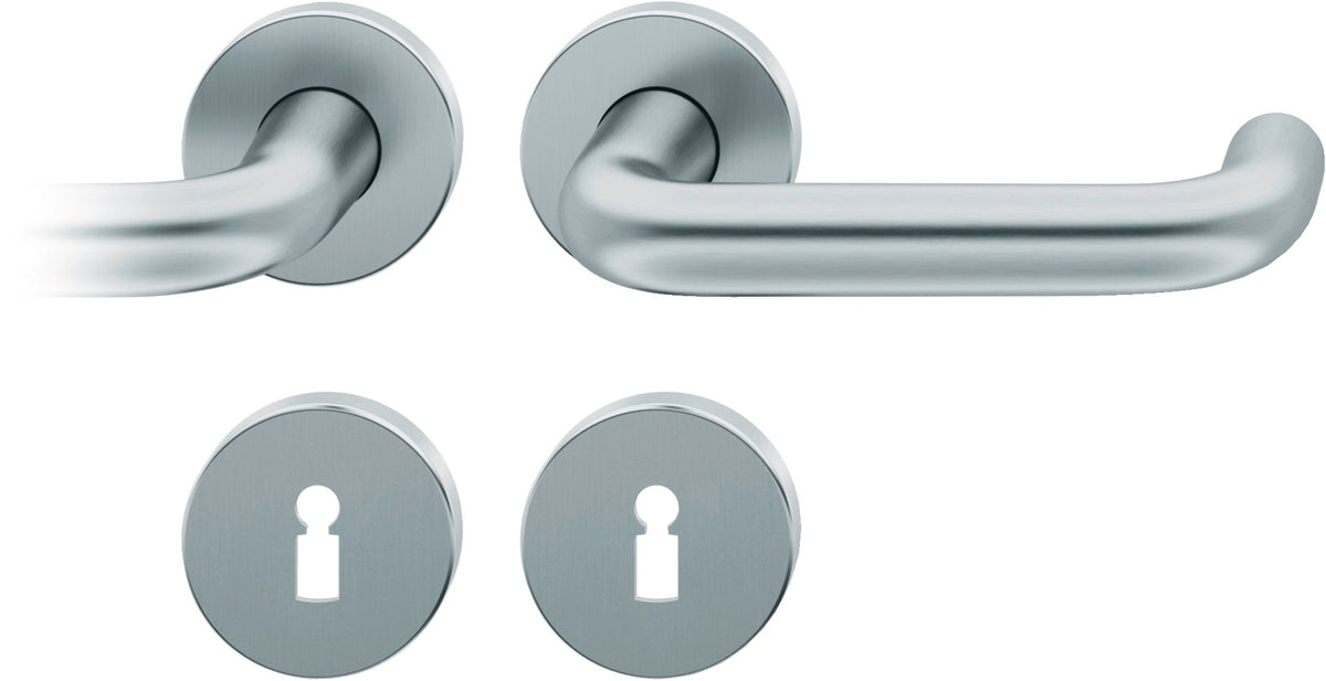 FSB Rosettengarnitur 12 1070 Aluminium U-Form DIN L/R mit Knopf – ASL-Technik