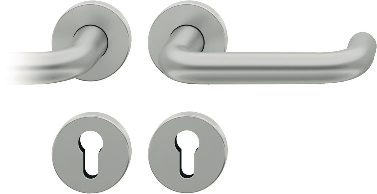 FSB Rosettengarnitur 12 1070 Aluminium U-Form DIN L/R mit Knopf – ASL-Technik