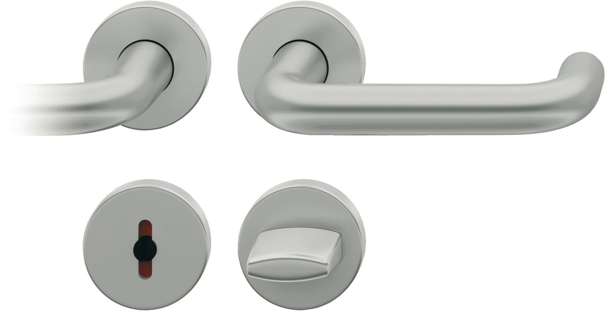 FSB Rosettengarnitur 12 1070 Aluminium U-Form DIN L/R mit Knopf – ASL-Technik