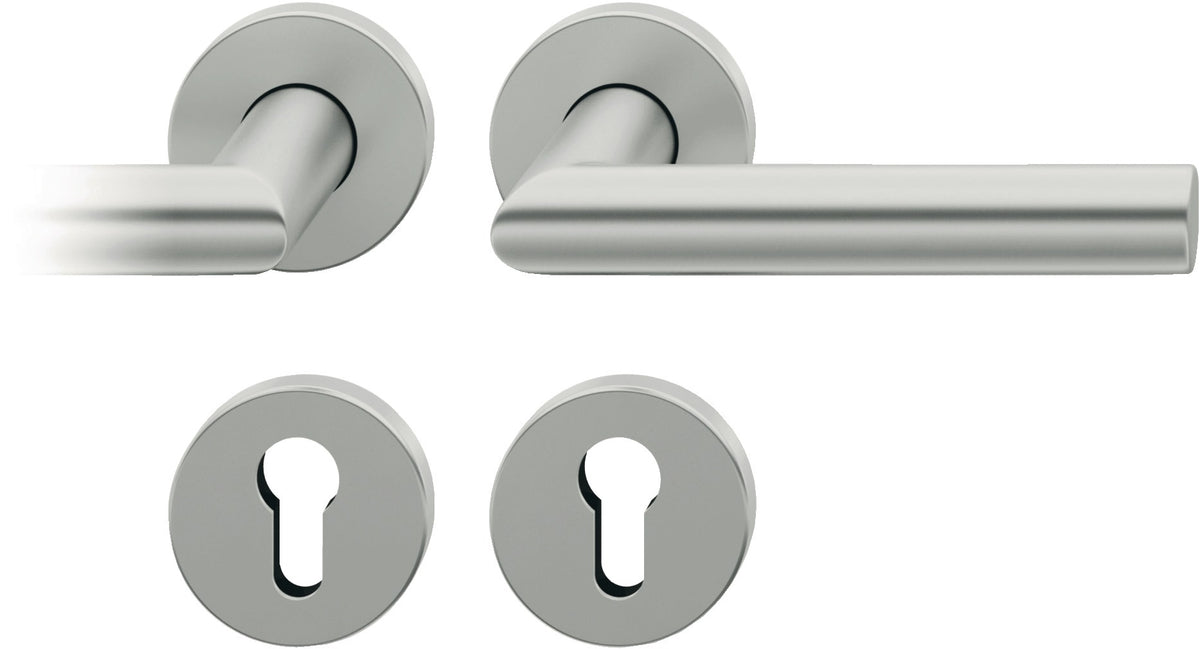 FSB Rosettengarnitur 12 1076 Alu naturfarbig F1 – DIN L/R, ASL-Technik, Wechselgarnitur