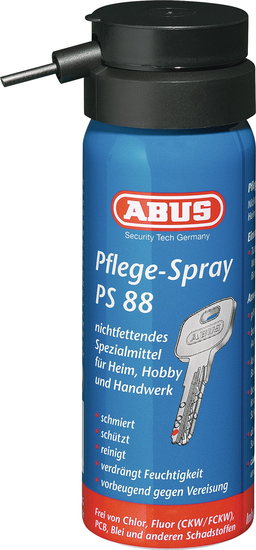 ABUS Zylinderpflegespray VK PS88 – 12x125 ml Spraydosen für Türzylinder & Schlösser