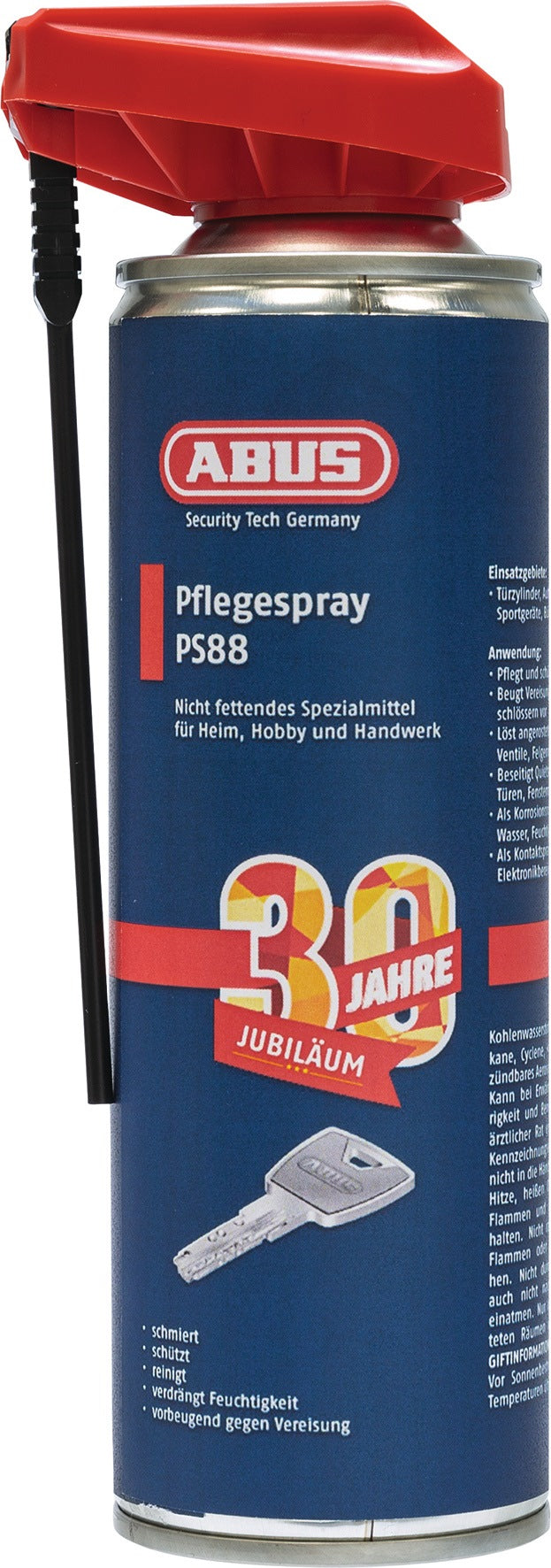 ABUS Zylinderpflegespray VK PS88 – 12x125 ml Spraydosen für Türzylinder & Schlösser