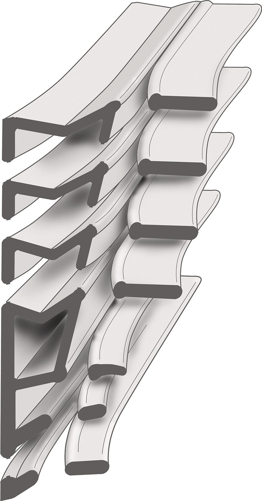 ELLEN Renovierungsdichtung 6308AC – TPE Türdichtung 6,5 m, selbstklebend, für Holzfenster & Türen