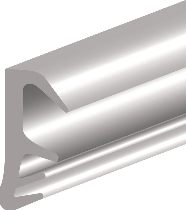 ELLEN Flügelfalzdichtung 4050 EV – 5 m PVC zum Einfräsen, Falzhöhe 12 mm, weiß