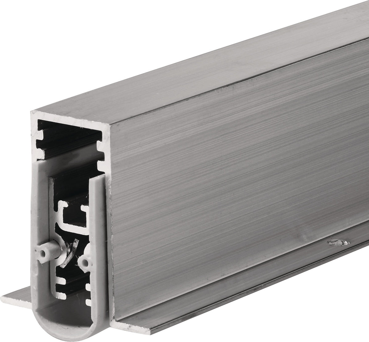 ELLEN EllenMatic Soundproof Omega Türdichtung 708 mm – Automatische Türabsenkdichtung, Aluminium blank, Silikon