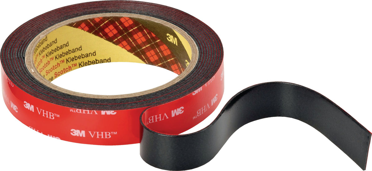 3M VHB Tape 5952F Montageband, schwarz, 19 mm x 3 m, Acrylschaum, hohe Haftung