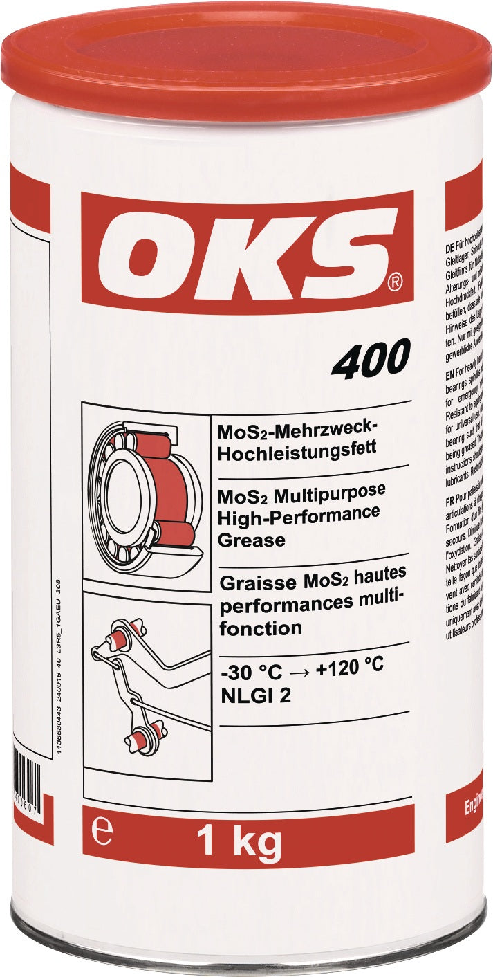 OKS 400 MoS²-Mehrzweck-Hochleistungsfett, 400 ml Kartusche, 10er-Pack