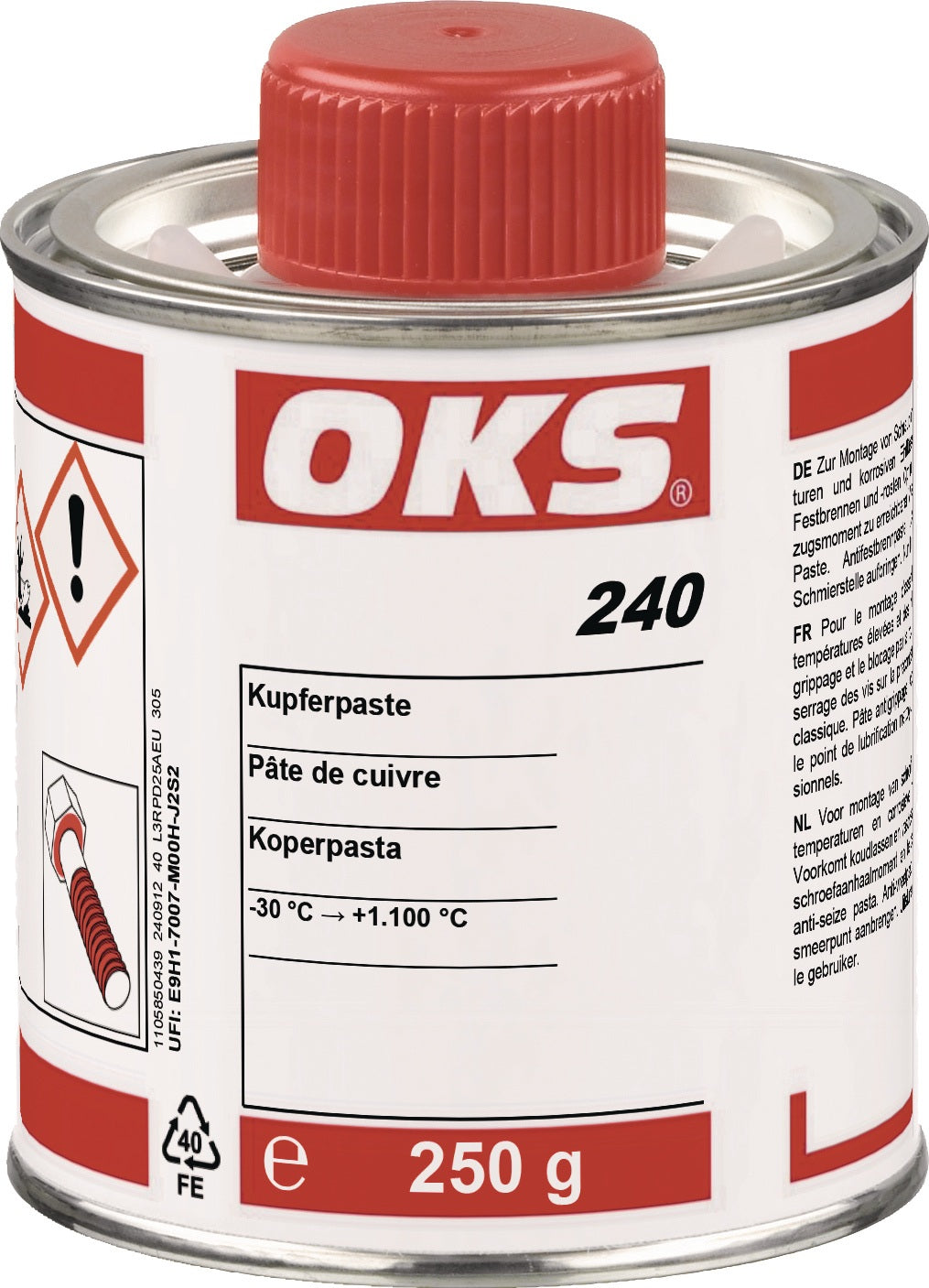 OKS 240 Antifestbrennpaste Kupferpaste 250g Pinseldose – 10 Stück