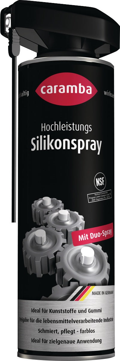 Hochleistungssilikonspray farblos NSF H2 500 ml Duo-Spray von CARAMBA