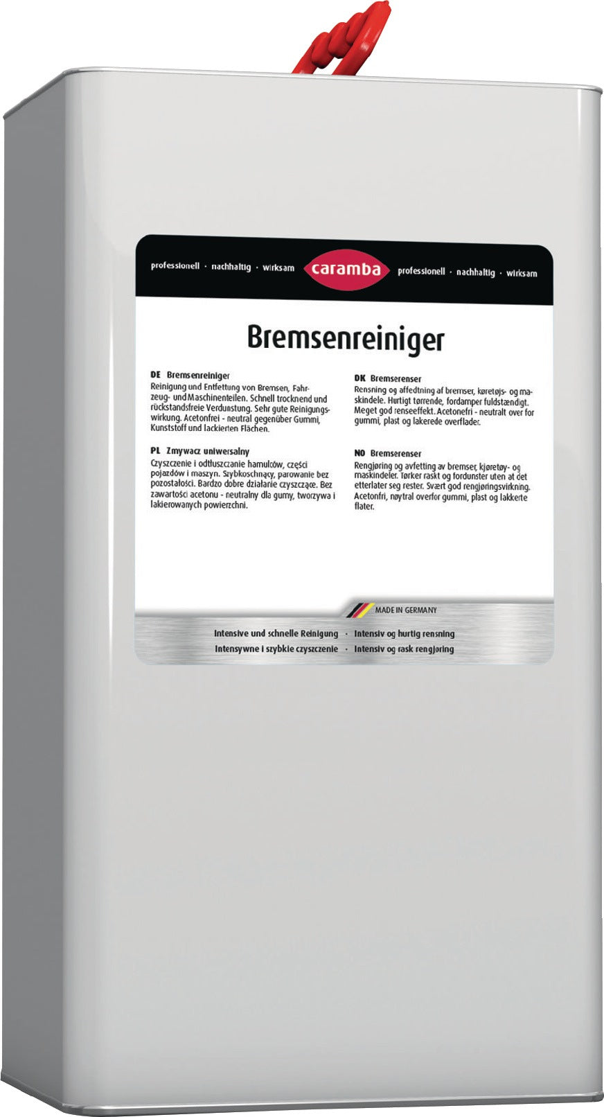 CARAMBA Bremsenreiniger Intensiv acetonfrei 5l Kanister – Schnelltrocknend & Rückstandsfrei