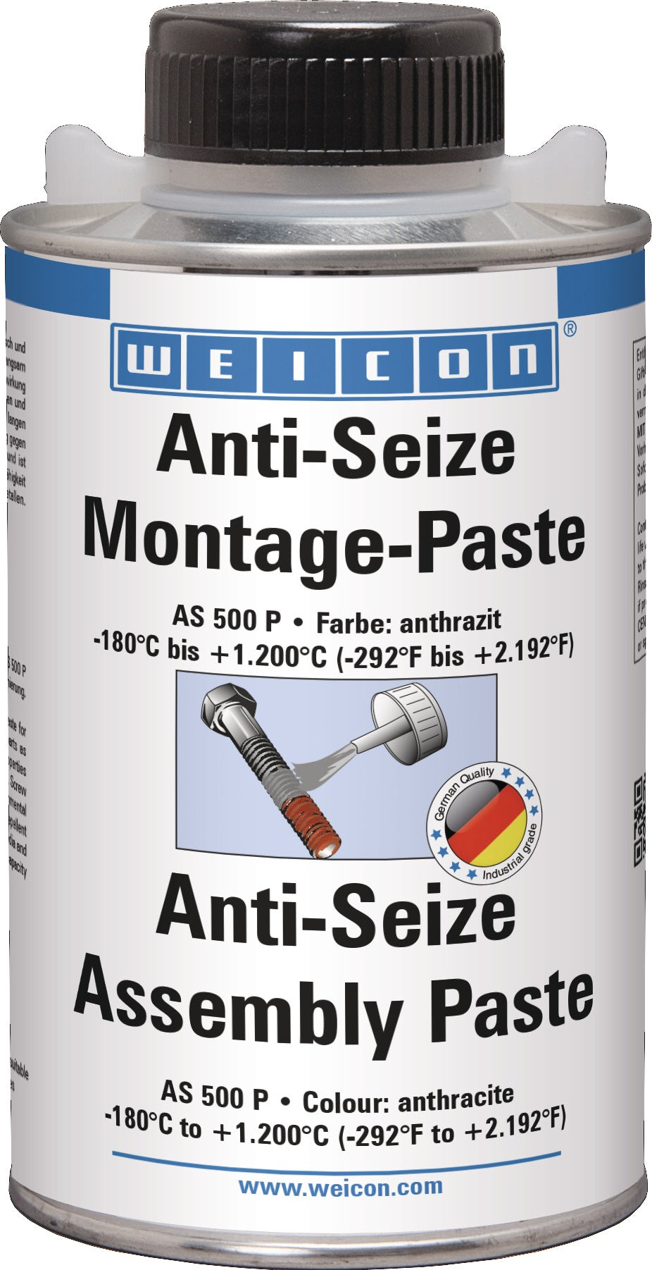 WEICON Montagepaste Anti-Seize ASA 400 anthrazit Spraydose 400 ml – 12 Stück