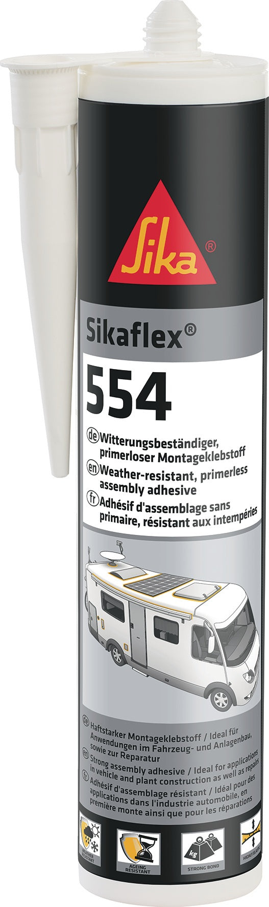 Montageklebstoff Sikaflex®-554 weiß 300 ml SIKA – elastischer STP-Klebstoff
