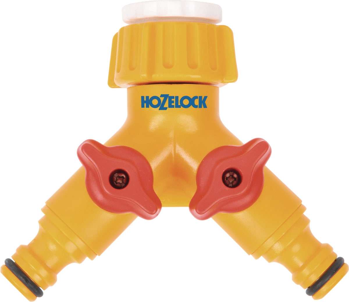 HOZELOCK Hahnkupplung für Wasserhahn 26,5 mm (G 3/4") und 21 mm (G 1/2") – Doppel-Hahnanschluss