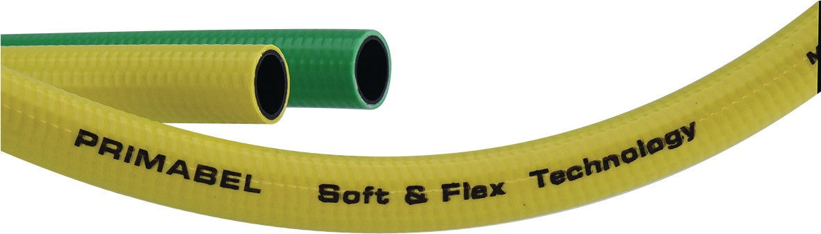 TRICOFLEX Primabel Wasserschlauch 25 m – PVC Schlauch 12,5 mm ID, 17 mm AD, gelb