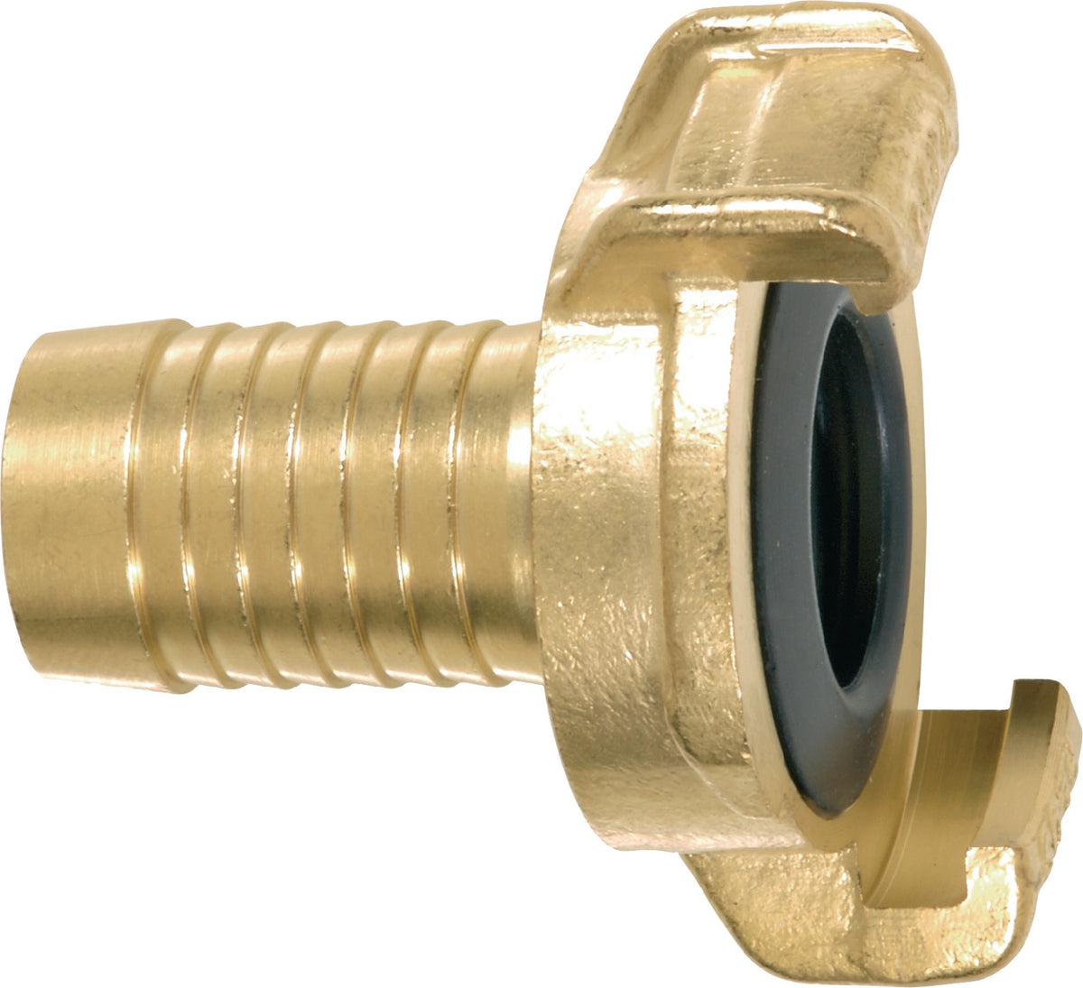 GEKA plus Schlauchstück Messing 10 mm (3/8") – 10 Stück, bis 40 bar