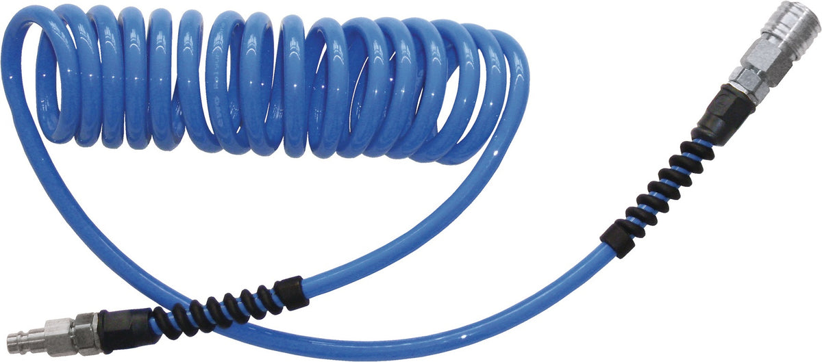 EWO Spiralschlauch-Set 6,5 mm x 10 mm, 3,5 m, Polyurethan, Kupplung DN 7,2, knickfest, flexibel