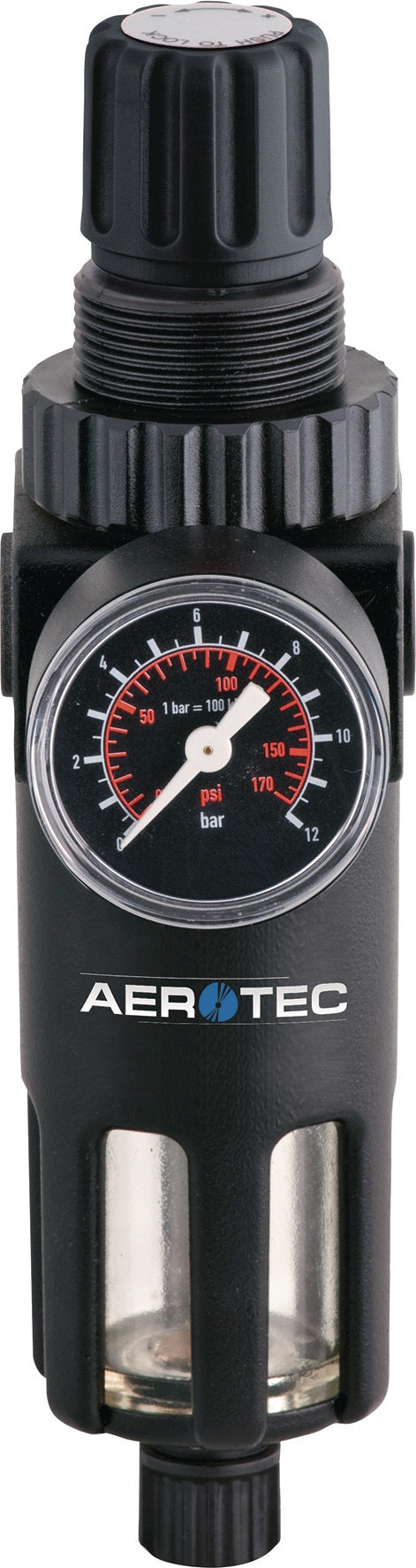 AEROTEC Filterdruckregler FX 3130 1/4 Zoll mit Wasserabscheider und 10 Mikron Filter